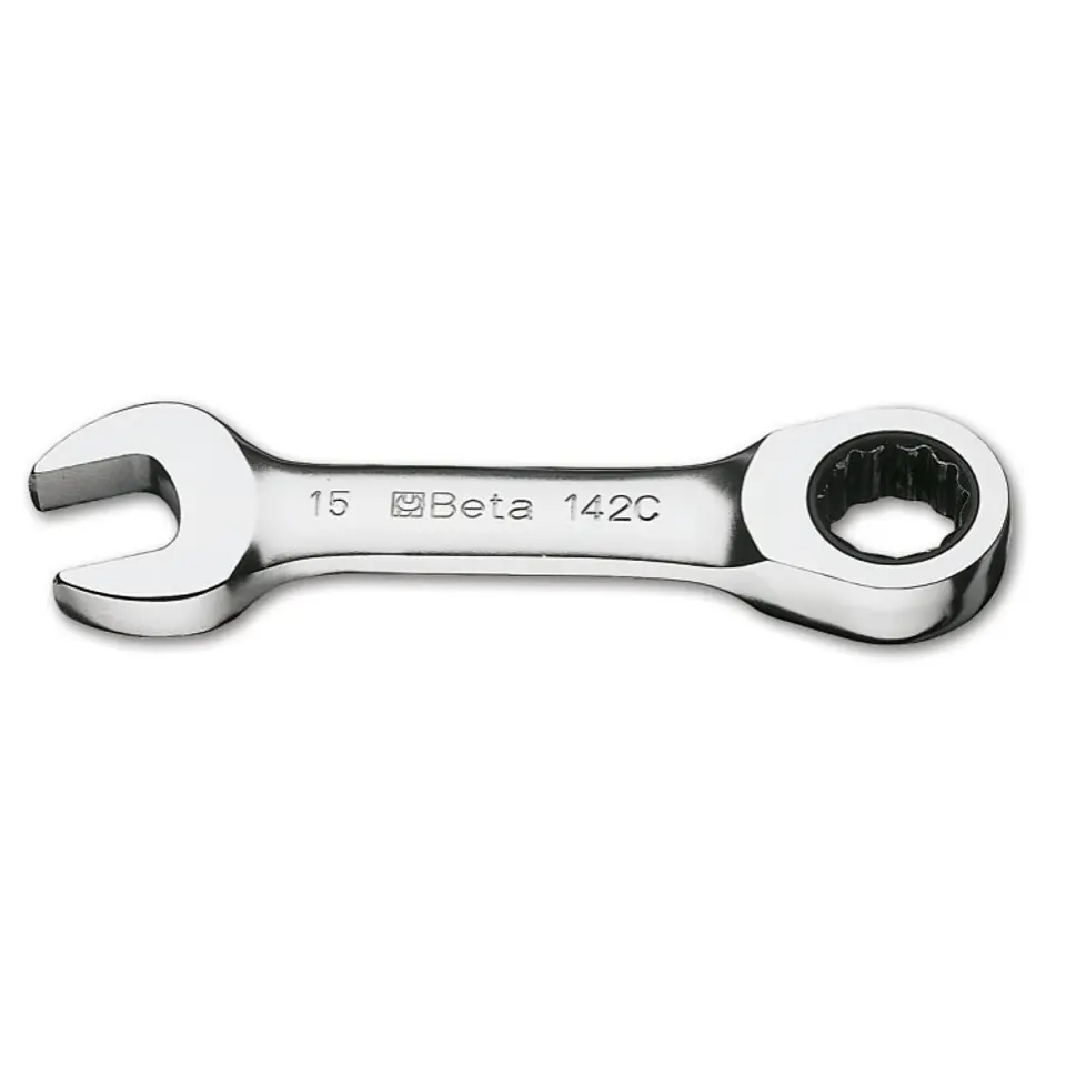⁨Klucz płasko-oczkowy krótki z grzechotką 10 mm, 142C Beta⁩ w sklepie Wasserman.eu
