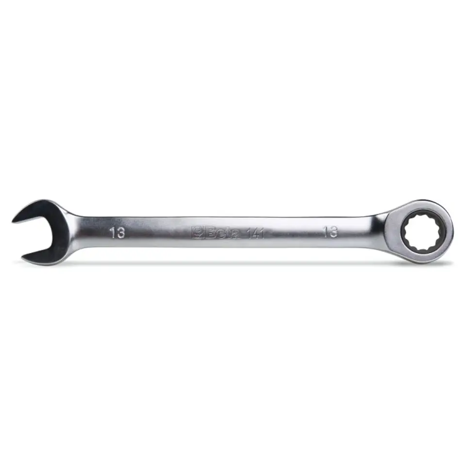 ⁨Klucz płasko-oczkowy z grzechotką 13 mm chromowany, 141 Beta⁩ w sklepie Wasserman.eu