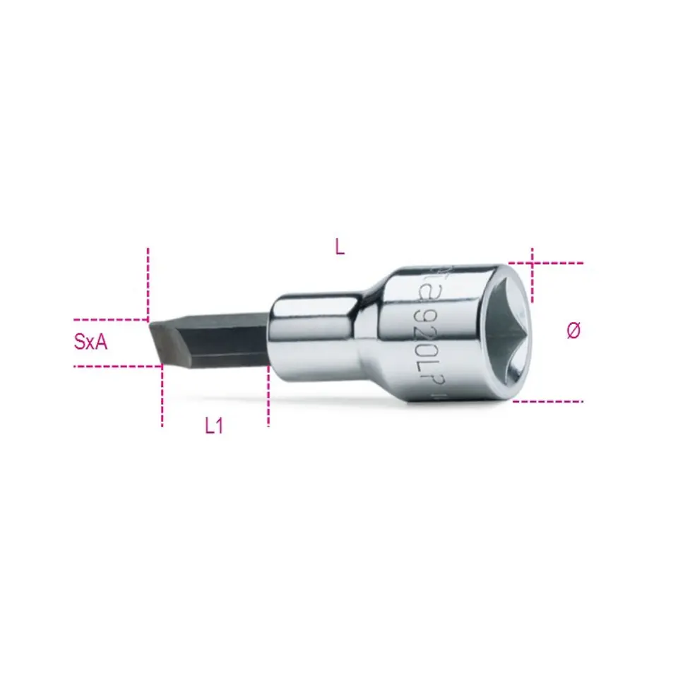 ⁨Nasadka trzpieniowa 1/2" do śrub płaskich 1.2x6,5 mm, 920LP Beta⁩ w sklepie Wasserman.eu