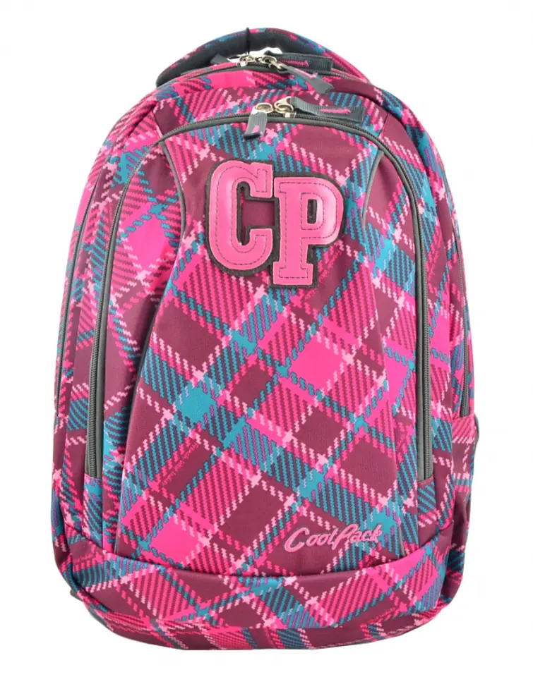 ⁨COOLPACK YOUTH BACKPACK 2IN1 COMBO CRANBERRY CHECK⁩ at Wasserman.eu