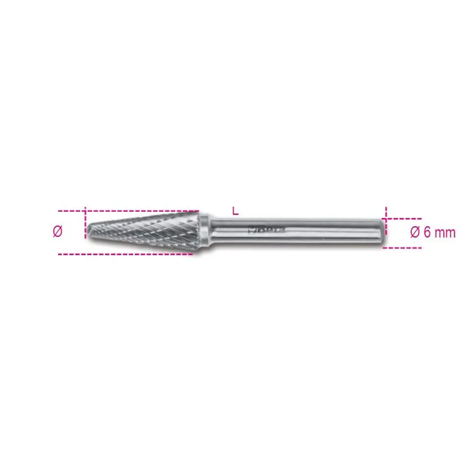 ⁨BETA ROTARY CONICAL FILE ROUNDED 16mm⁩ at Wasserman.eu