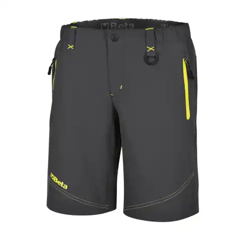 ⁨Spodnie krótkie 7611G elastyczne szare z żółtymi detalami, roz. 52 Beta⁩ w sklepie Wasserman.eu