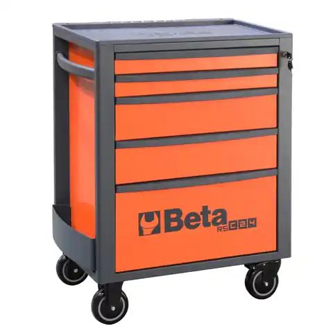 ⁨Wózek narzędziowy 5 szuflad 588x367 mm, pomarańczowo-ciemno-szary, RSC24/5-O Beta⁩ w sklepie Wasserman.eu