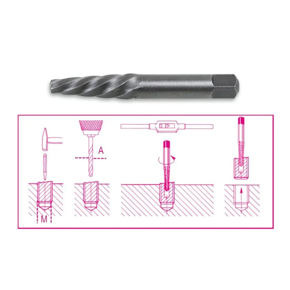 ⁨Wykrętak do śrub 3-6 mm, dł. 50 mm, 1430 Beta⁩ w sklepie Wasserman.eu