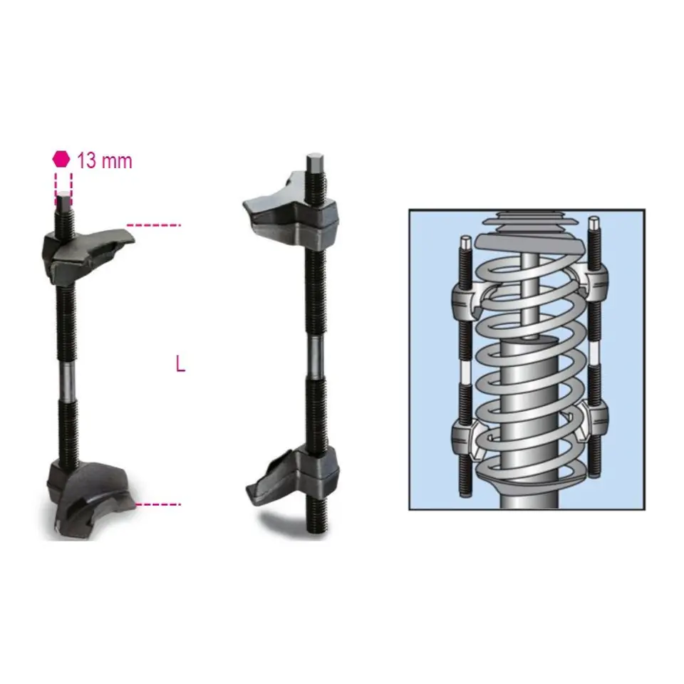 ⁨Ściskacz śrubowy sprężyn 65-320 mm, 2 szt., 1556/1A Beta⁩ w sklepie Wasserman.eu