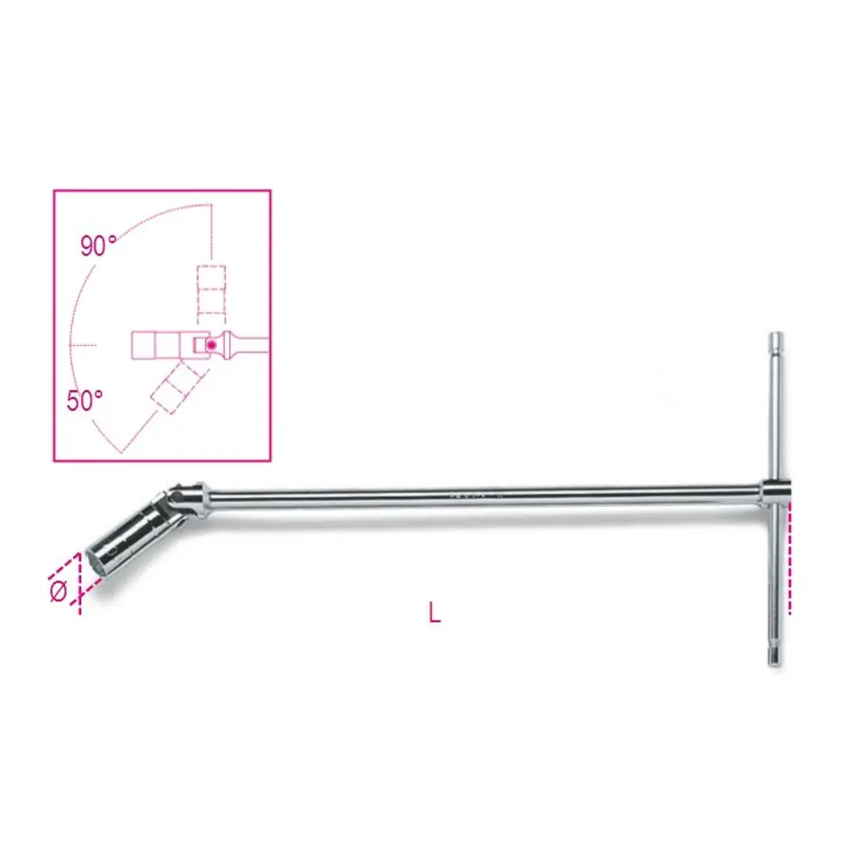 ⁨Klucz nasadkowy przegubowy do świec zapłonowych 14 mm długi, 959/14 Beta⁩ w sklepie Wasserman.eu