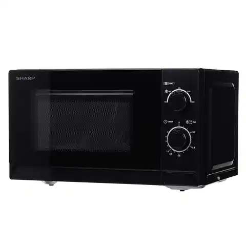 ⁨Sharp Home Appliances R-200BKW microwave Countertop 20 L 800 W Black⁩ at Wasserman.eu