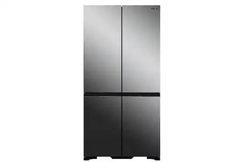 ⁨Hitachi French 4 Door Refrigerator-Freezer R-WB640VRU0X-1 (MIR) DeLuxe Mirrored Glass⁩ at Wasserman.eu