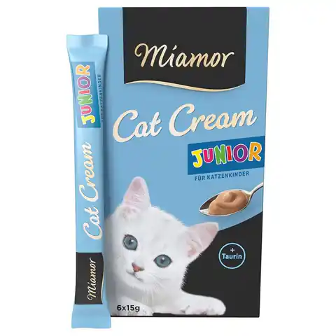 ⁨MIAMOR Cat Cream Junior - cat treats - 6 x 15g⁩ at Wasserman.eu