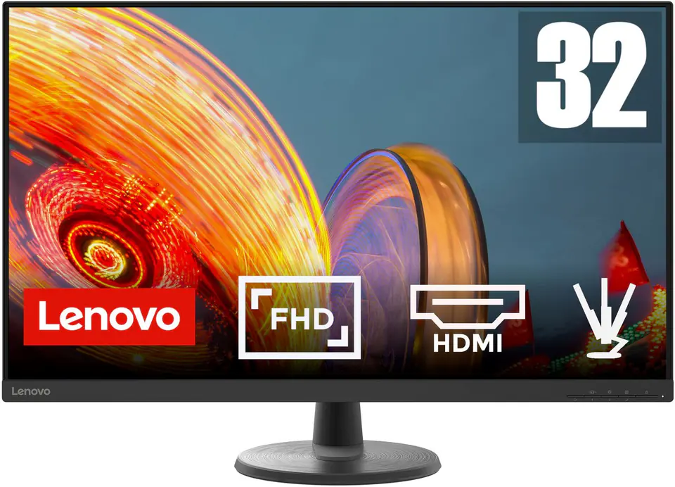 ⁨Lenovo D32-40 80 cm (31.5") 1920 x 1080 pixels Full HD Black⁩ at Wasserman.eu