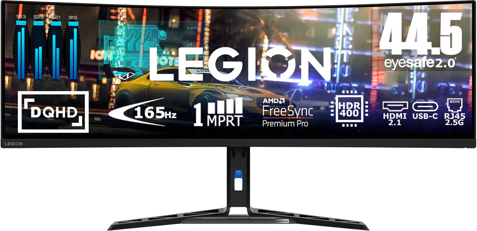 ⁨Lenovo Legion R45w-30 44.5" 165Hz 450nits AG 2xHDMI, DP, USB-C, RJ45 Black C⁩ w sklepie Wasserman.eu