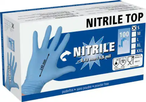 ⁨KERBL Rękawice Nitrile TOP, rozmiar L, 100 sztuk [09-3132]⁩ w sklepie Wasserman.eu