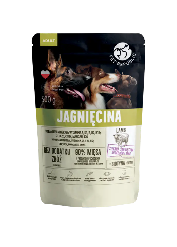 ⁨PET REPUBLIC Adult Lamb - wet dog food - 500g⁩ at Wasserman.eu