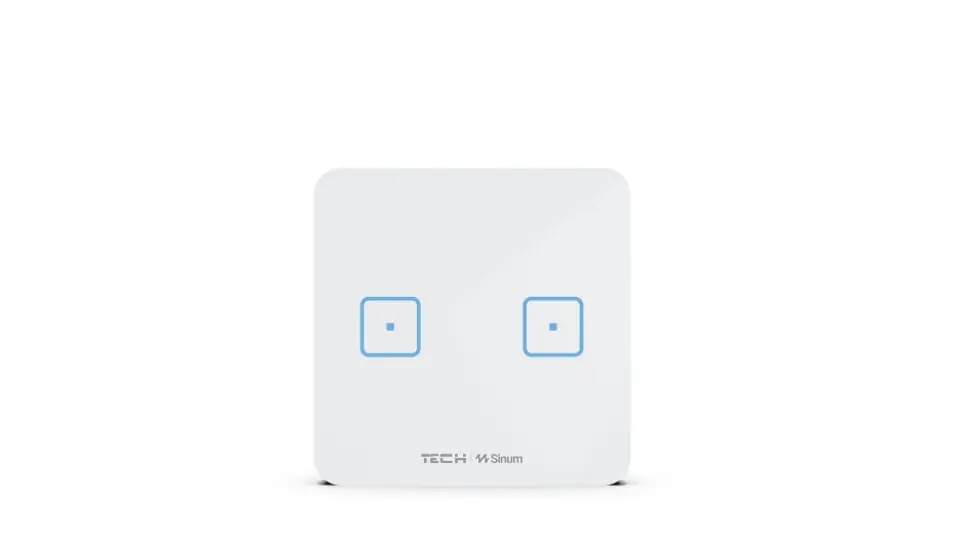 ⁨Wireless two-pole switch white WS-02 Tech Controllers⁩ at Wasserman.eu