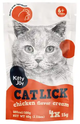 ⁨Kitty Joy Cat Lick Kurczak Cream 4x15g⁩ w sklepie Wasserman.eu