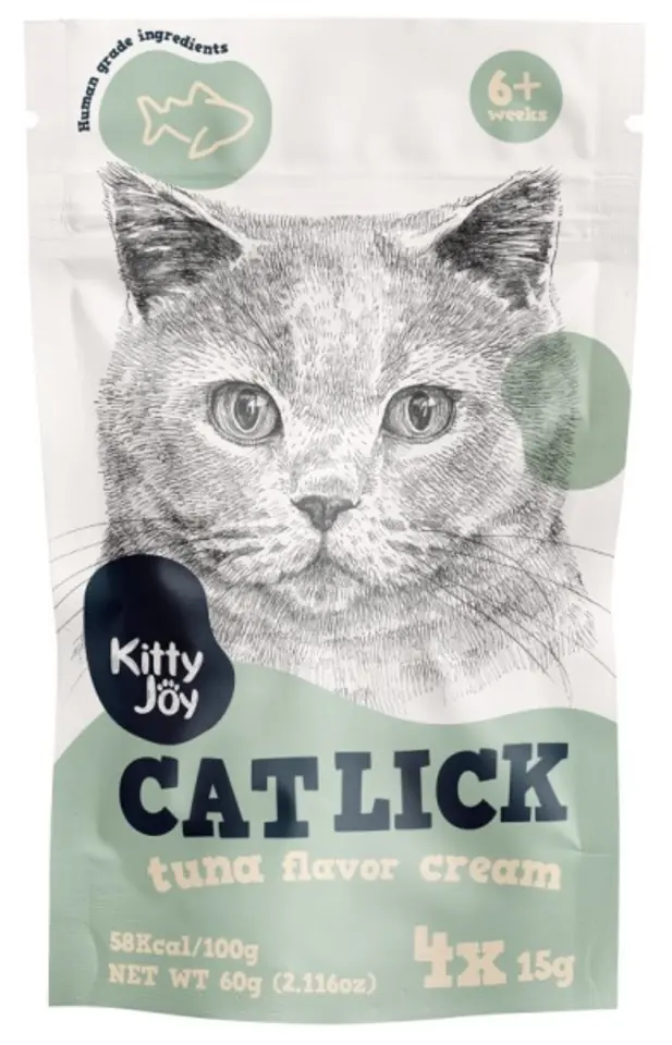 ⁨Kitty Joy Cat Lick Tuńczyk Cream 4x15g⁩ w sklepie Wasserman.eu