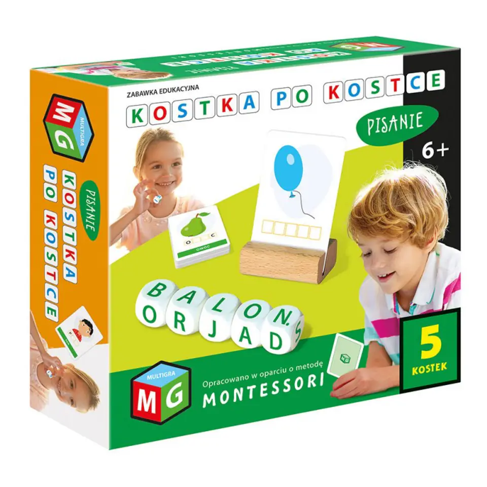 ⁨Montessori pisanie 5 kostek⁩ w sklepie Wasserman.eu