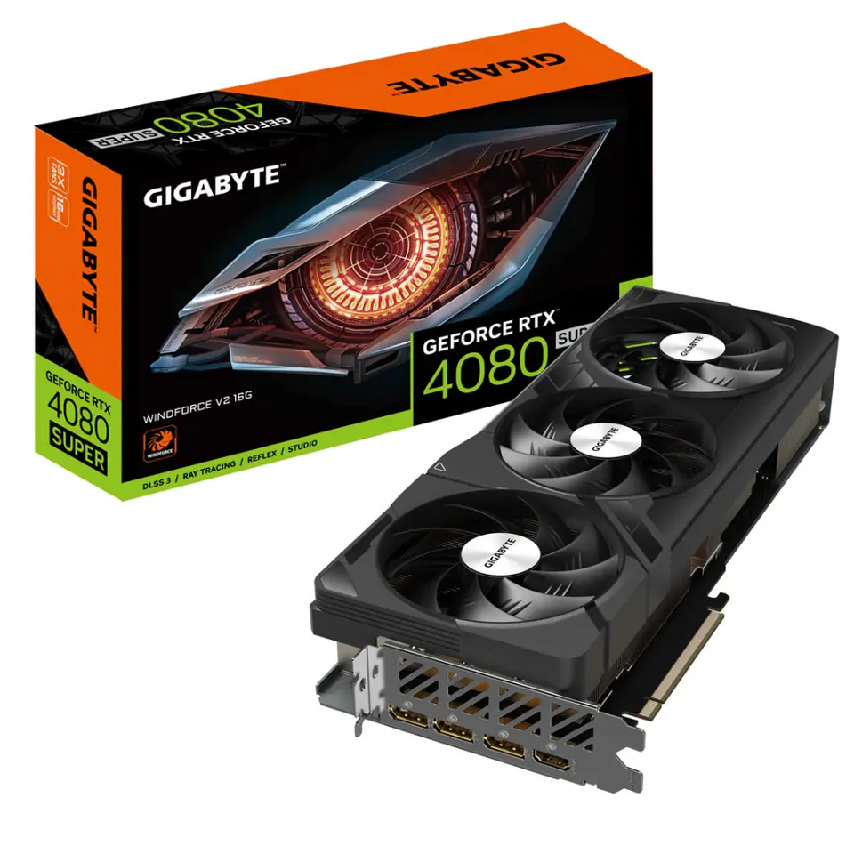 ⁨Karta graficzna GIGABYTE GeForce RTX 4080 SUPER WINDFORCE V2 16GB GDDR6X (GV-N408SWF3V2-16GD)⁩ w sklepie Wasserman.eu