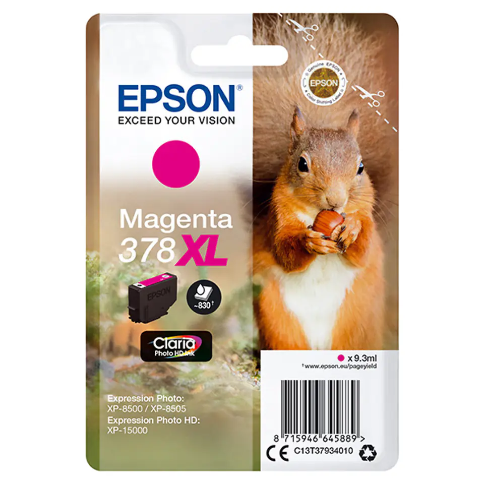 ⁨Epson oryginalny ink / tusz C13T37934010, 378XL, magenta, 9,3ml⁩ w sklepie Wasserman.eu