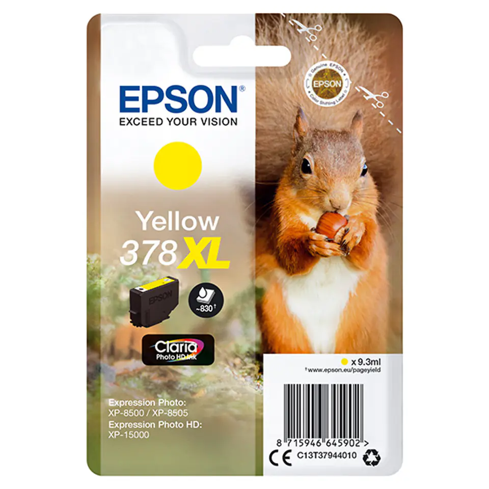 ⁨Epson oryginalny ink / tusz C13T37944010, 378XL, yellow, 9,3ml⁩ w sklepie Wasserman.eu