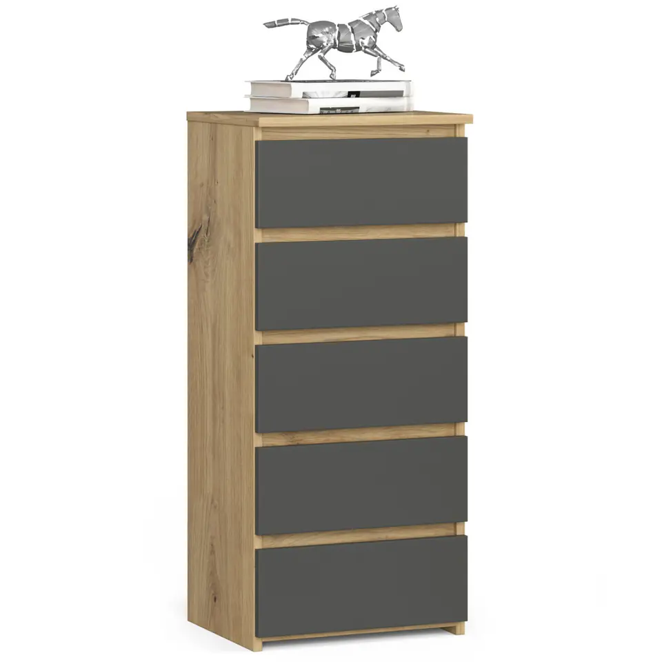 KOMODA CL5 PK DĄB ARTISAN / SZARA w sklepie Wasserman.eu