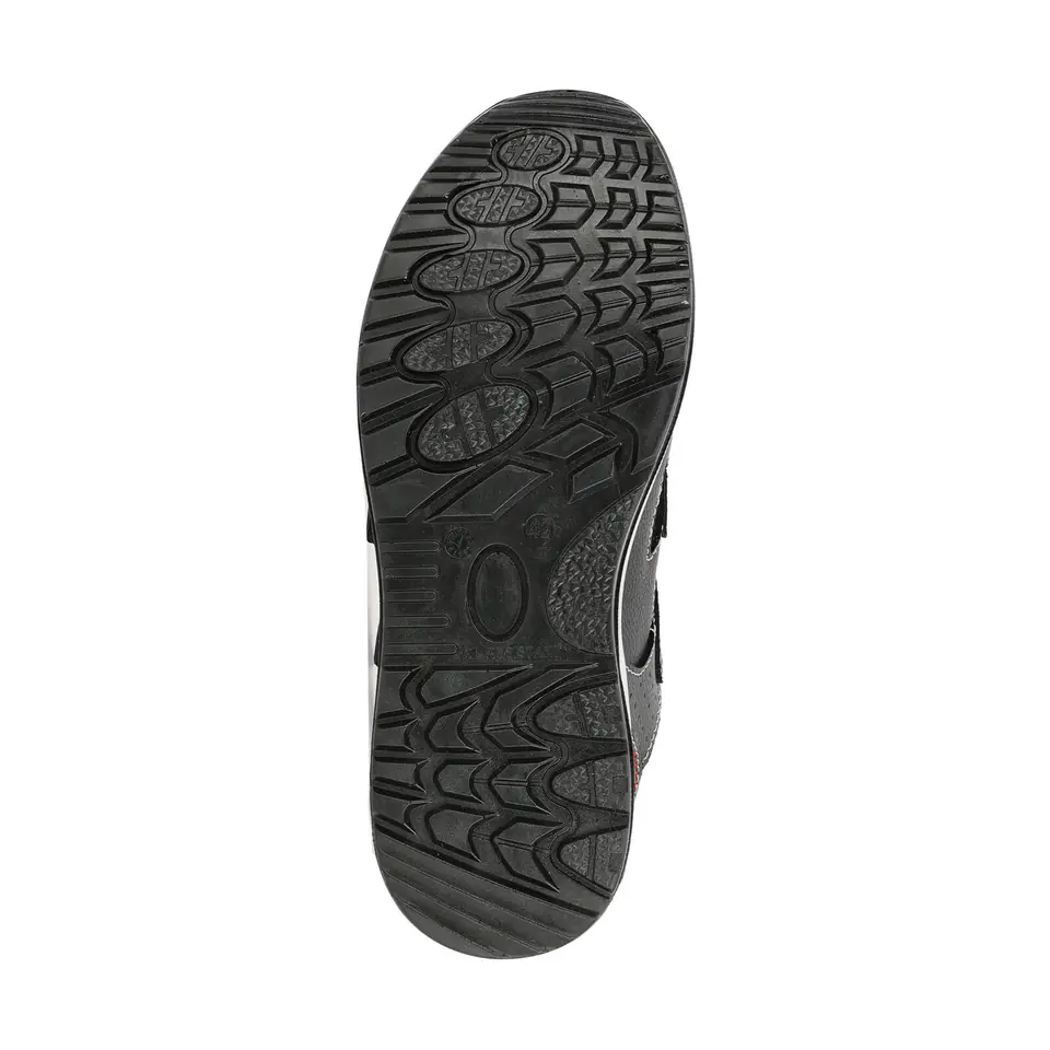 ⁨SANDALS, LEATHER, BLACK-WHITE-RED, S1 FO SR, "39", CE, LAHTI⁩ at Wasserman.eu