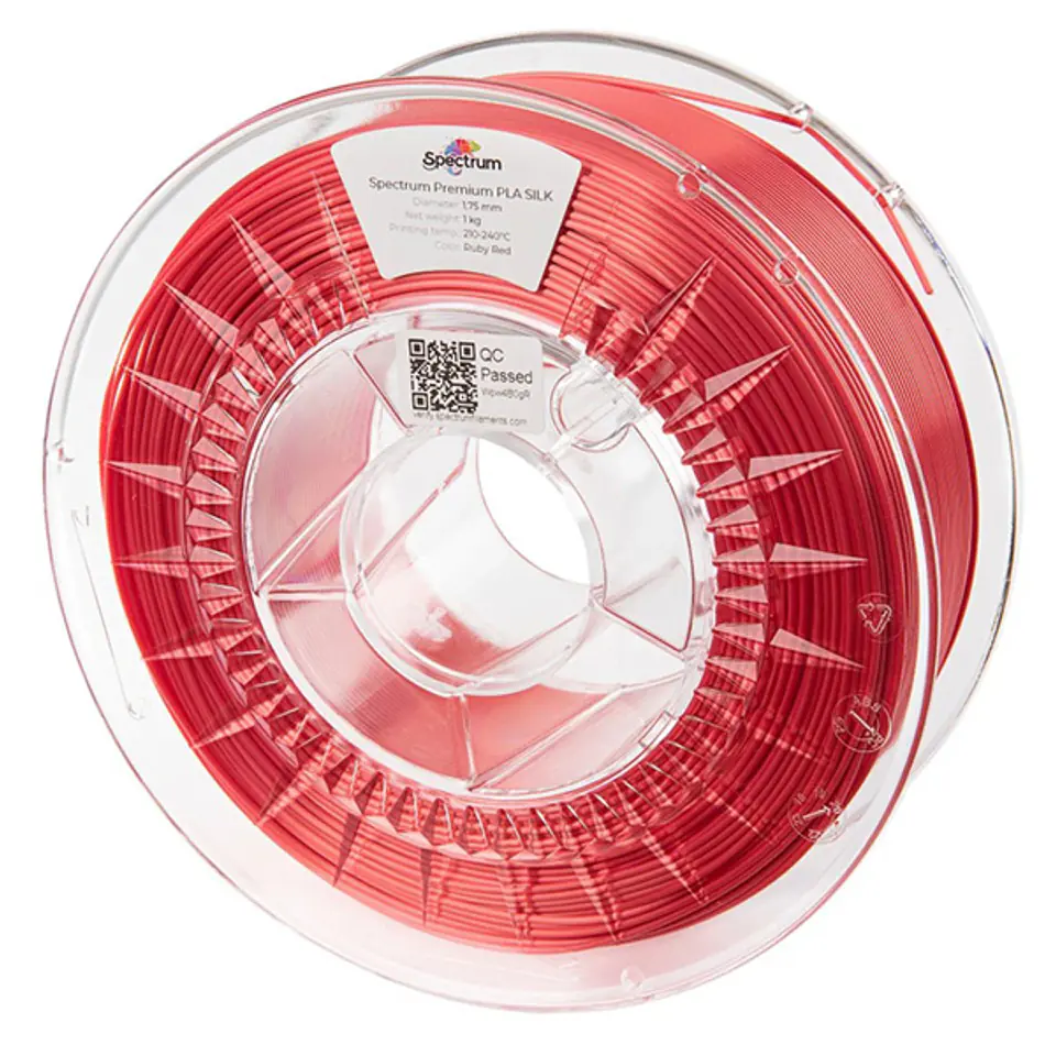 ⁨Spectrum 3D filament, PLA Silk, 1,75mm, 1000g, 80443, ruby red⁩ w sklepie Wasserman.eu