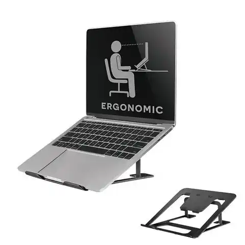 ⁨Neomounts foldable laptop stand⁩ at Wasserman.eu