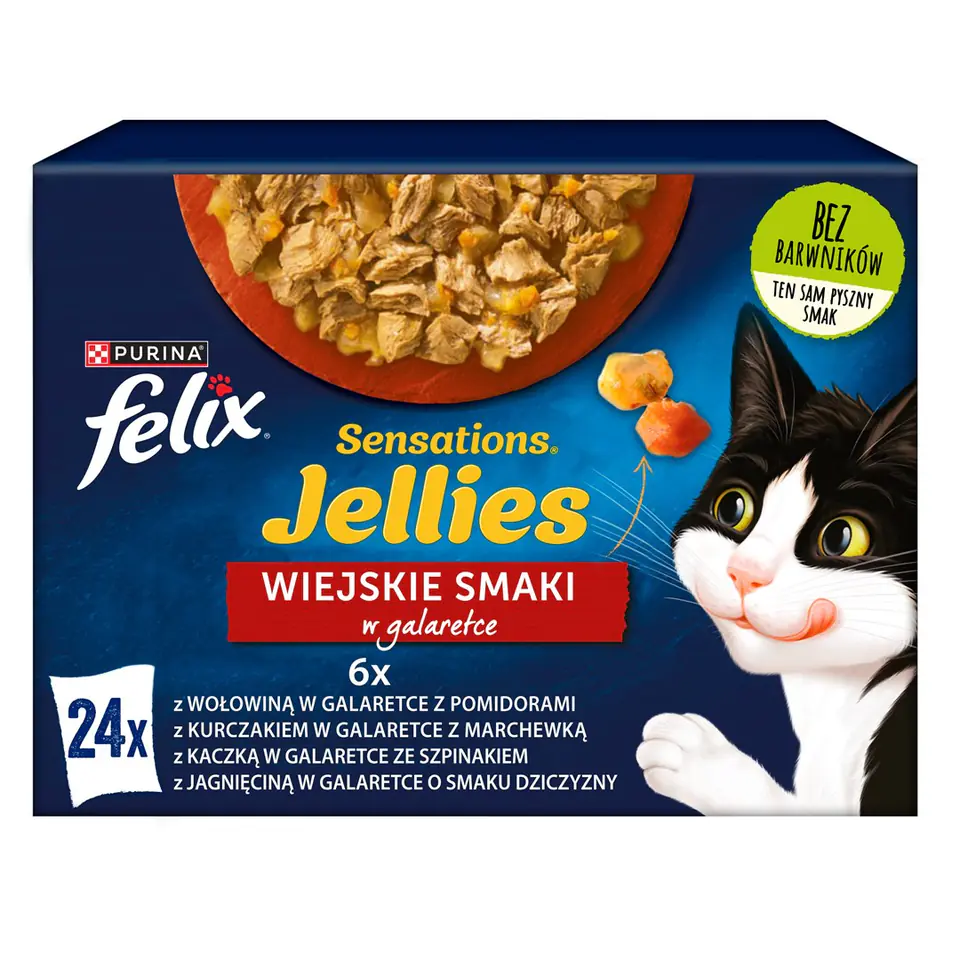 ⁨PURINA Felix Sensation: wiejskie smaki - karma dla kota - 24 x 85g⁩ w sklepie Wasserman.eu