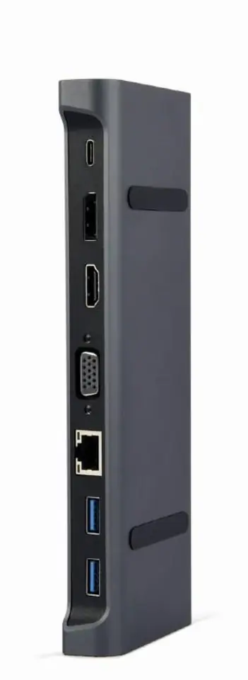 ⁨Gembird A-CM-COMBO9-02 notebook dock/port replicator Wired USB 3.2 Gen 1 (3.1 Gen 1) Type-C Grey⁩ at Wasserman.eu