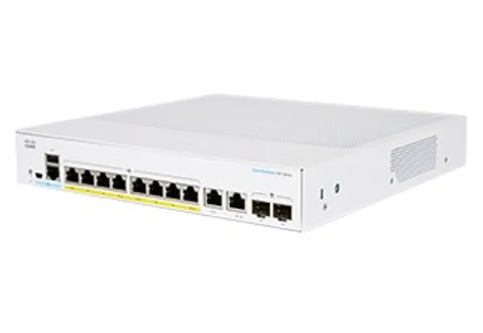 ⁨Cisco CBS350-8FP-2G-EU network switch Managed L2/L3 Gigabit Ethernet (10/100/1000) Silver⁩ at Wasserman.eu