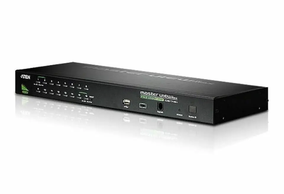 ⁨ATEN 16-Port USB - PS/2 VGA KVM Switch with USB Peripheral port⁩ at Wasserman.eu