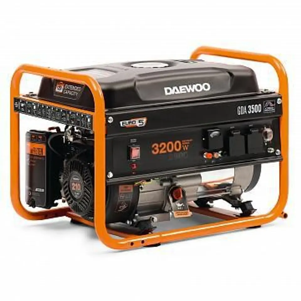 ⁨PETROL GENERATOR 3.2KW 230V/GDA 3500E DAEWOO⁩ w sklepie Wasserman.eu