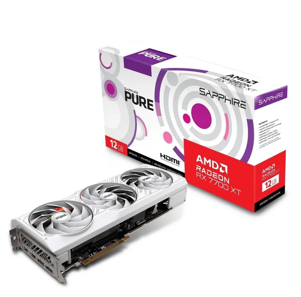 ⁨SAPPHIRE Radeon RX 7700 XT PURE GAMING OC 12GB GDDR6 graphics card⁩ at Wasserman.eu