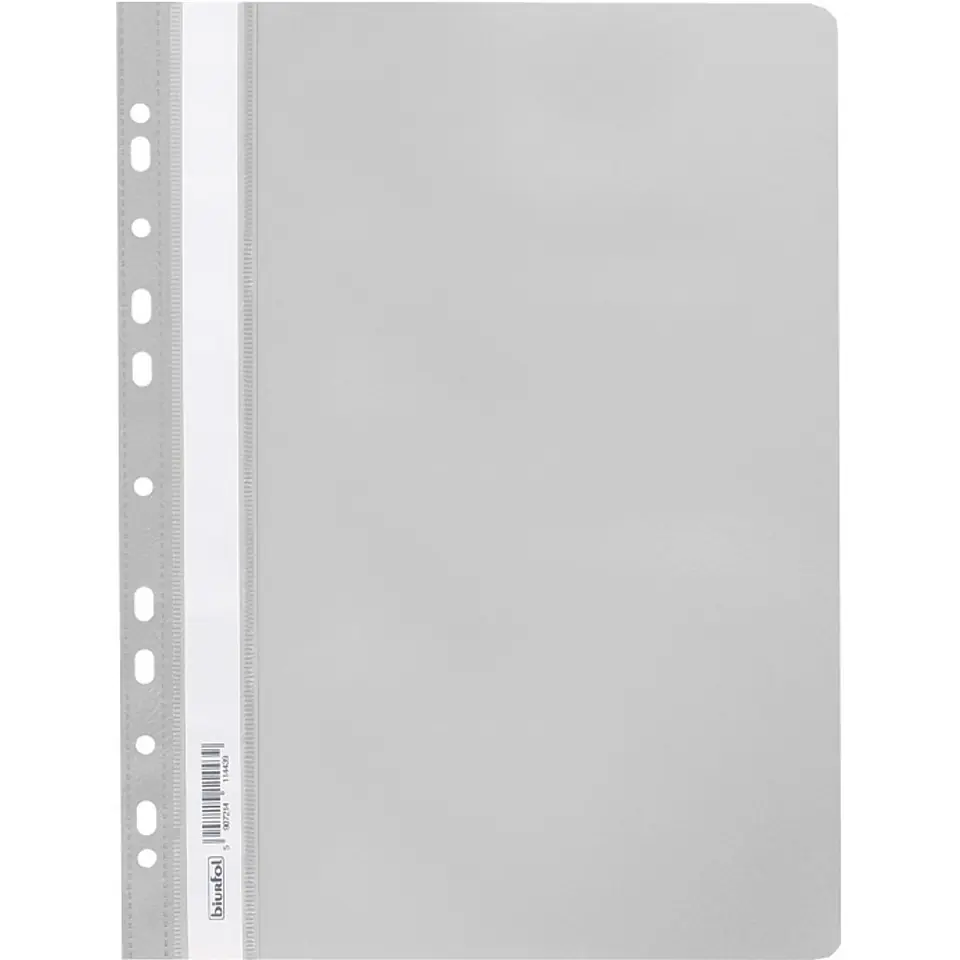 ⁨Skoroszyt na dokumenty miękki A4 wpinany do segregatora 20 sztuk szary SPP-02-07 BIURFOL⁩ w sklepie Wasserman.eu