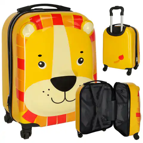 ⁨Walizka podróżna dla dzieci bagaż podręczny na kółkach lew⁩ w sklepie Wasserman.eu