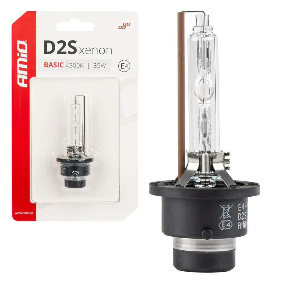 ⁨Żarówka ksenonowa żarnik xenon d2s 4300k basic blister amio-03860⁩ w sklepie Wasserman.eu