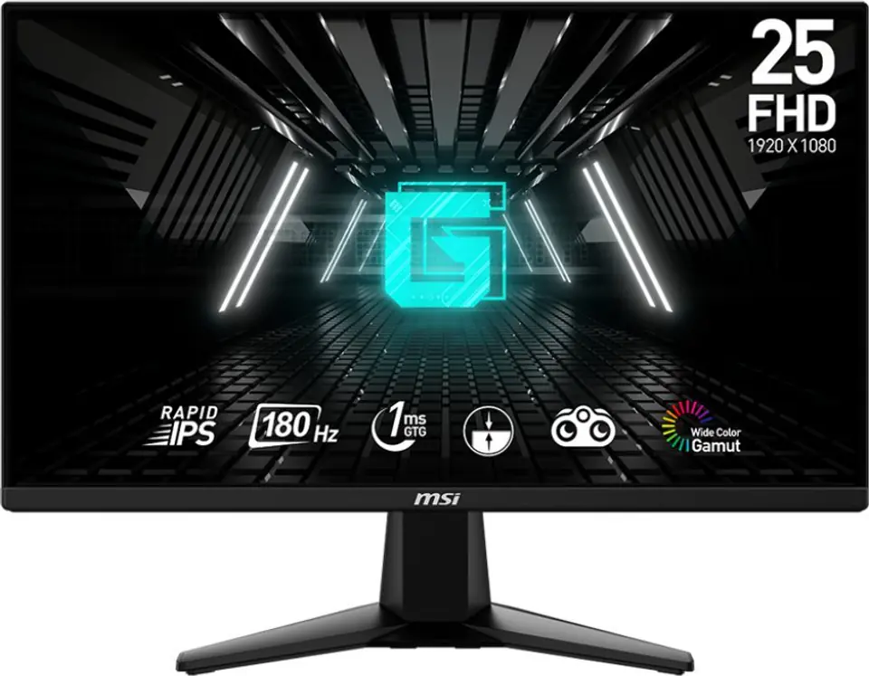 ⁨Monitor MSI G255F (24.5" /IPS /180Hz /1920 x 1080 /Czarny)⁩ w sklepie Wasserman.eu