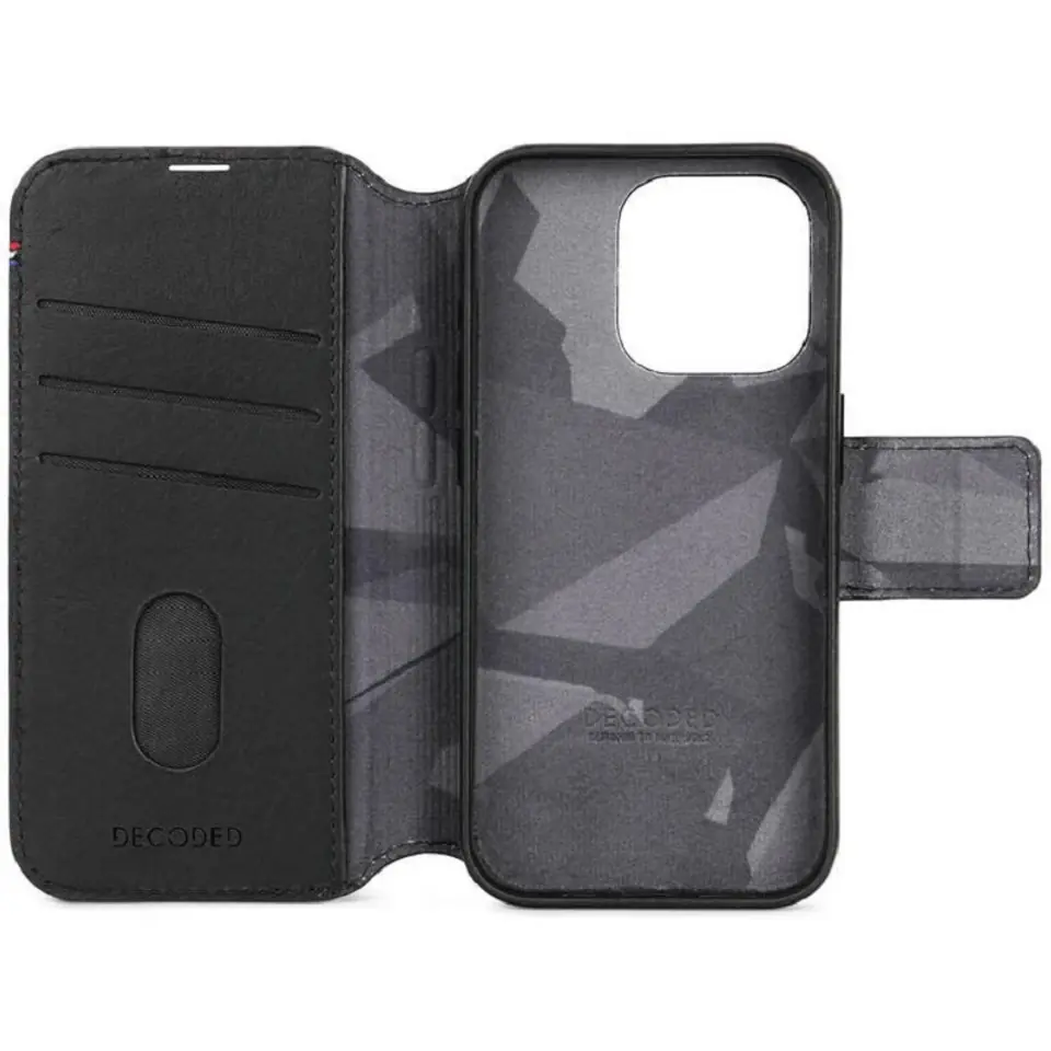 ⁨Decoded Detachable Wallet – skórzana obudowa ochronna do iPhone 15 Pro kompatybilna z MagSafe (black)⁩ w sklepie Wasserman.eu