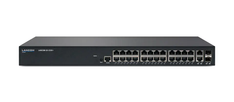 ⁨Lancom Systems GS-2326+ Zarządzany L2 Gigabit Ethernet (10/100/1000) 1U Czarny⁩ w sklepie Wasserman.eu