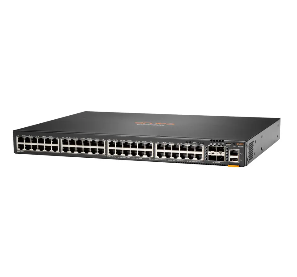 ⁨Aruba 6200F 48G 4SFP+ Managed L3 Gigabit Ethernet (10/100/1000) 1U Black⁩ at Wasserman.eu