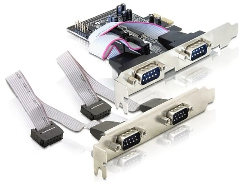 ⁨DeLOCK 4 x serial PCI Express card interface cards/adapter⁩ at Wasserman.eu