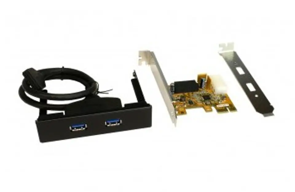 ⁨Pamięć masowa IO Exsys PCIe 2x USB 3.0 wewnętrzna (EX-11099-2)⁩ w sklepie Wasserman.eu