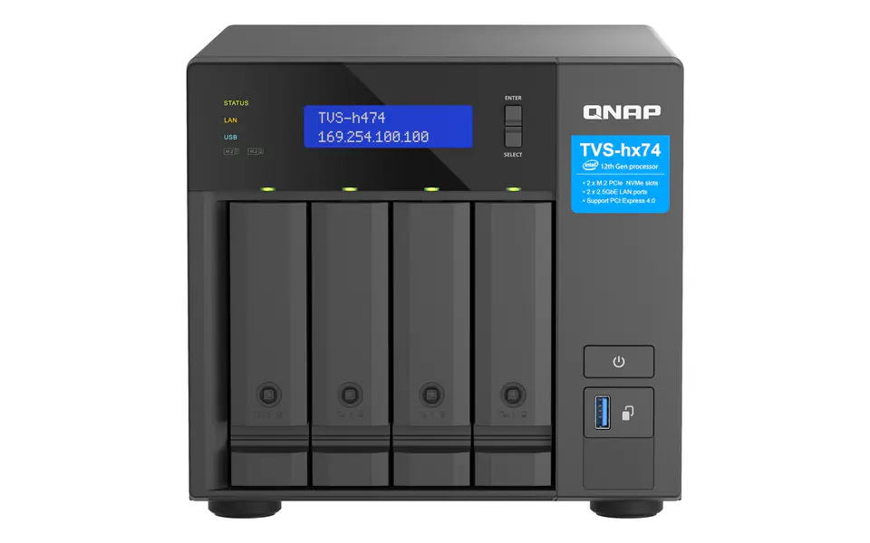 ⁨QNAP SERWER PLIKÓW TVS-H474-PT-8G⁩ w sklepie Wasserman.eu