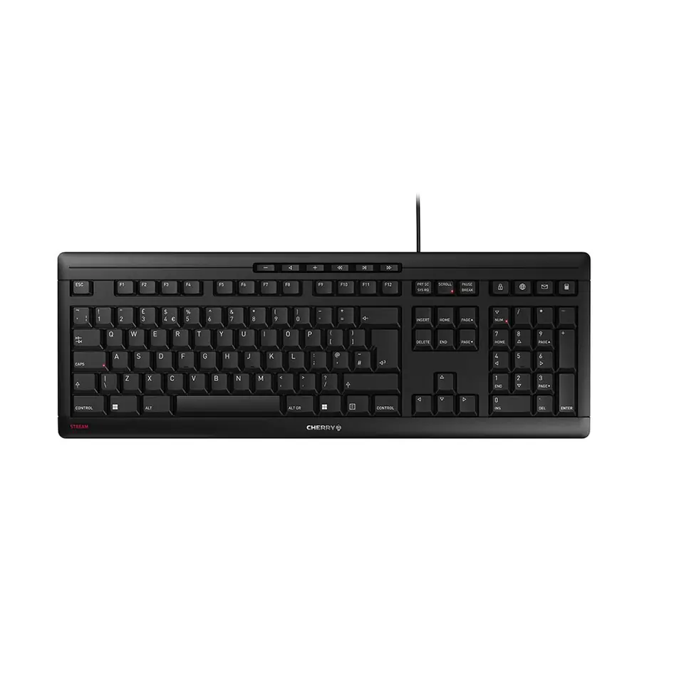 ⁨CHERRY STREAM KEYBOARD UK BLACK/⁩ w sklepie Wasserman.eu