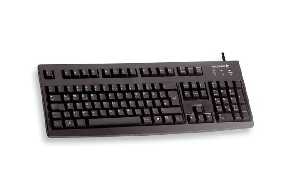 ⁨CHERRY G83-6104 klawiatura Uniwersalne USB QWERTY US English Czarny⁩ w sklepie Wasserman.eu