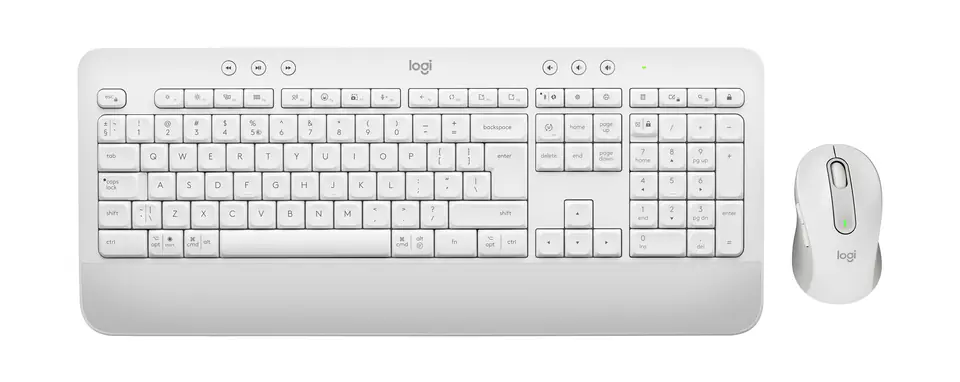 ⁨Logitech Signature MK650 Combo For Business klawiatura Dołączona myszka Biuro Bluetooth QWERTZ Niemiecki Biały⁩ w sklepie Wasserman.eu