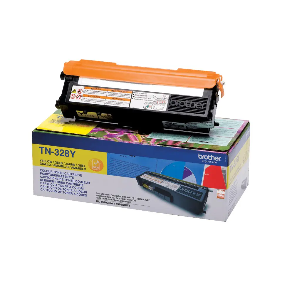 ⁨Brother TN-328Y toner cartridge 1 pc(s) Original Yellow⁩ at Wasserman.eu