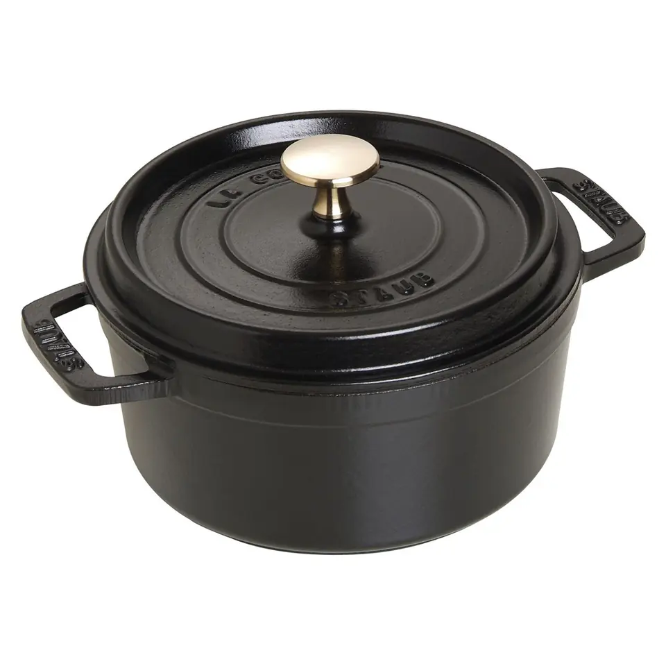 ⁨Garnek żeliwny okrągły STAUB 40509-485-0 - czarny 1.7 ltr⁩ w sklepie Wasserman.eu