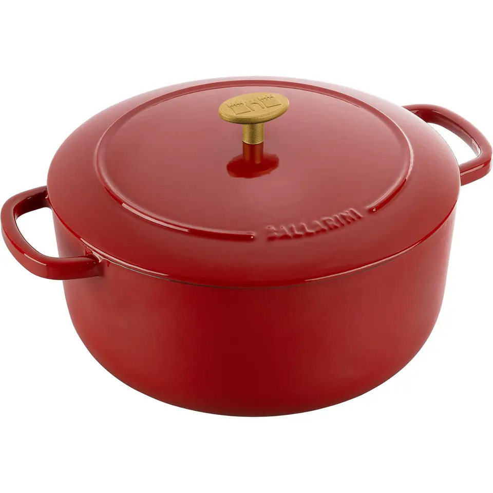 ⁨BALLARINI BELLAMONTE round cast iron pot 75003-563-0 - 5,5 LTR RED⁩ at Wasserman.eu